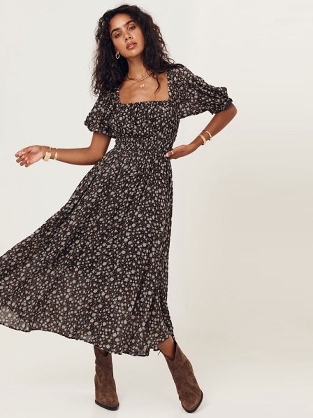 Spell and the Gypsy Rae Midi Dress in Black